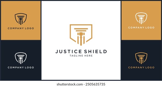 Vector del logotipo de la ley del mazo, se puede utilizar en diversos medios fácilmente, editable