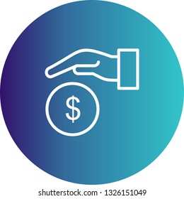 Vector Gaving Money Icon	