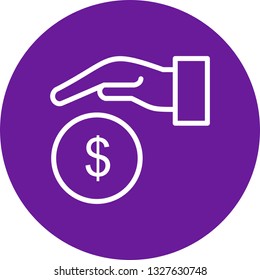 Vector Gaving Money Icon	