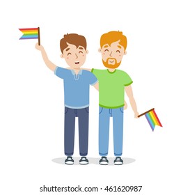 vector gay couple illustration