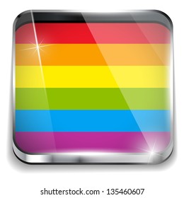 Vector - Gay Flag Circle Striped Sticker