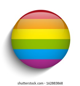 Vector - Gay Flag Circle Striped Button