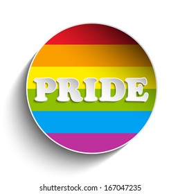 Vector - Gay Flag Circle Striped Sticker
