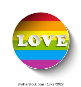 Vector - Gay Flag Circle Striped Sticker