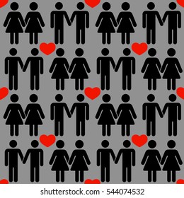 Vector gay LGBT seamless pattern