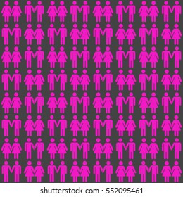 Vector gay LGBT seamless pattern. Background community design illustration color.