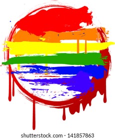 Vector - Gay Pride Flag Circle