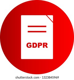  Vector GDPR Document Icon
