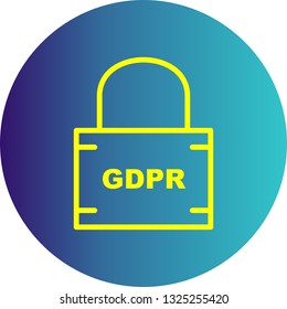 Vector GDPR Security Lock Icon
