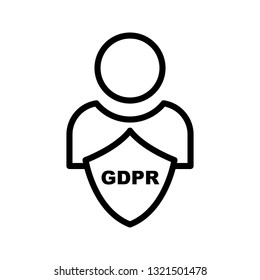 Vector GDPR Security men avatar Icon
