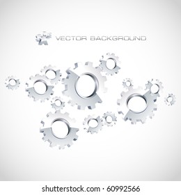 Vector gear background. Abstract illustration.