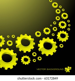 Vector gear background. Abstract illustration.