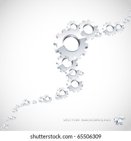 Vector gear background. Abstract illustration.