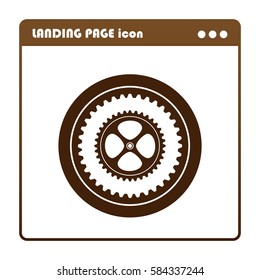 Vector Gear and Cog , friction, icon for the landing page
