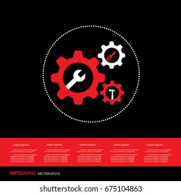  vector gear cog wheel symbol  
