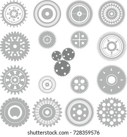 Vector gear and cogwheel collection vector