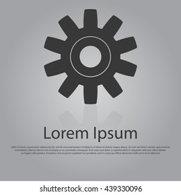 Vector gear icon. Flat design. EPS 10