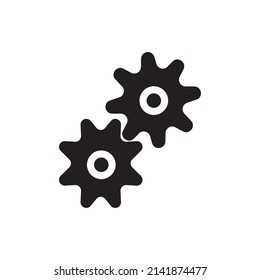 vector gear icon illustration on white background