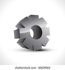 vector gear icon isolated on white