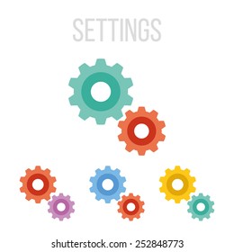 Vector gear icons.