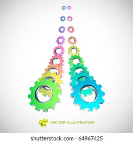 Ilustración de los engranajes vectores. Ilustración abstracta.