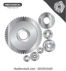 Vector Gear infographics design template,Mechanical Illustration