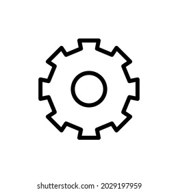 Vector gear line icon. Symbol in trendy outline style. Vector illustration isolated on a white background. 