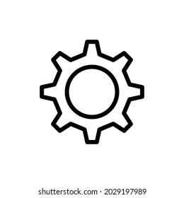 Vector gear line icon. Symbol in trendy outline style. Vector illustration isolated on a white background. 