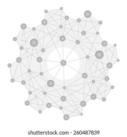 Vector gear with lines and balls