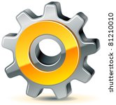 vector gear as preferences icon, 10 eps