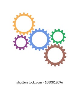 Relación de engranajes vectores para conceptos de negocio. Se puede utilizar para infografía, impresión publicitaria, sitio web, plantilla moderna, plantilla educativa, ilustración vectorial de stock