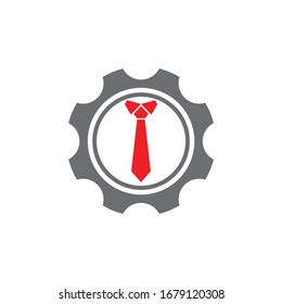 Vector Gear tie Logo Icon Design Template