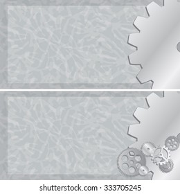 Vector gear wheel banners