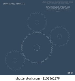 Vector gears business concepts. Can be used for infographic, advertising printing, website, modern template, education template, business brochure or system diagram