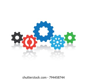 vector of gears cog wheel illustration 