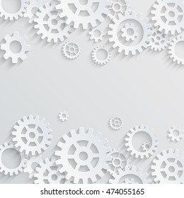 Vector Gears And Cogs Background