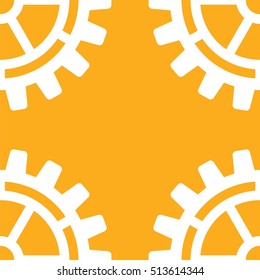 Vector gears icons seamless patterns machine wheel mechanism machinery mechanical, technology technical sign