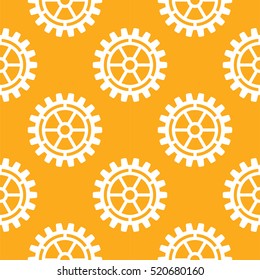 Vector gears icons seamless patterns