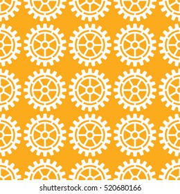 Vector gears icons seamless patterns