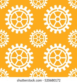 Vector gears icons seamless patterns
