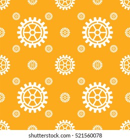 Vector gears icons seamless patterns