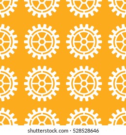 Vector gears icons seamless patterns