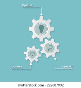 Vector gears infographic business design