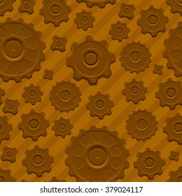 Vector gears seamless pattern