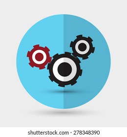 Vector gears, technical, mechanical illustration