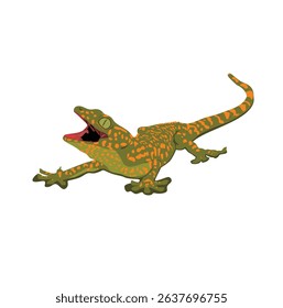 vector of gecko opening its mouth