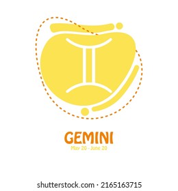 Vector of Gemini Symbol, Easy to change color. used for web decoration, can be printed