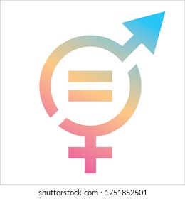 Vector Gender Equal Sign Icon Men Stock Vector (Royalty Free) 1751852501