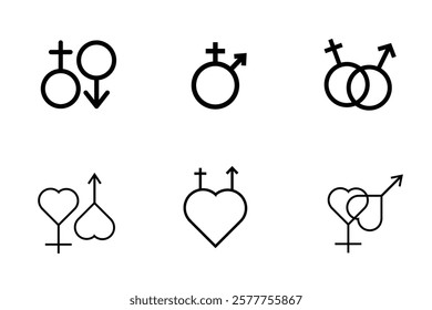 Vector Gender Icon Set Design