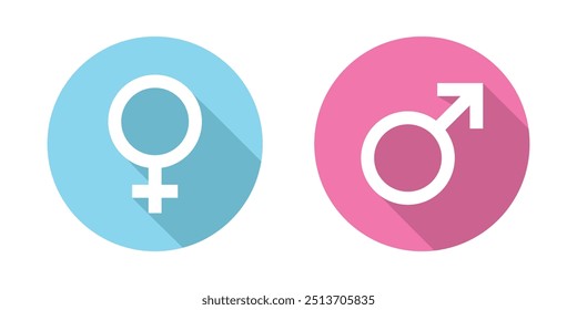 Vector Gender Icon Symbol With Shadow